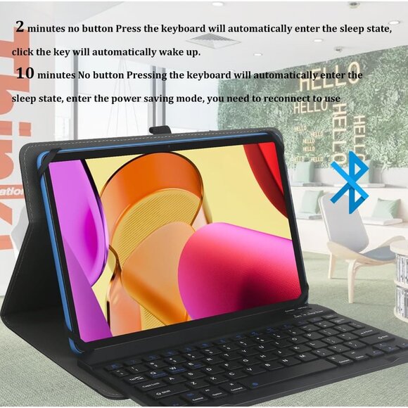 9-11" Universal Tablet Case wireless bluetooth Keyboard & Pen holder - Picture 2 of 6